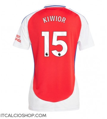 Arsenal Jakub Kiwior #15 Prima Maglia Femmina 2024-25 Manica Corta
